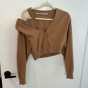 Alexander Wang Mesh Panel cropped cardigan